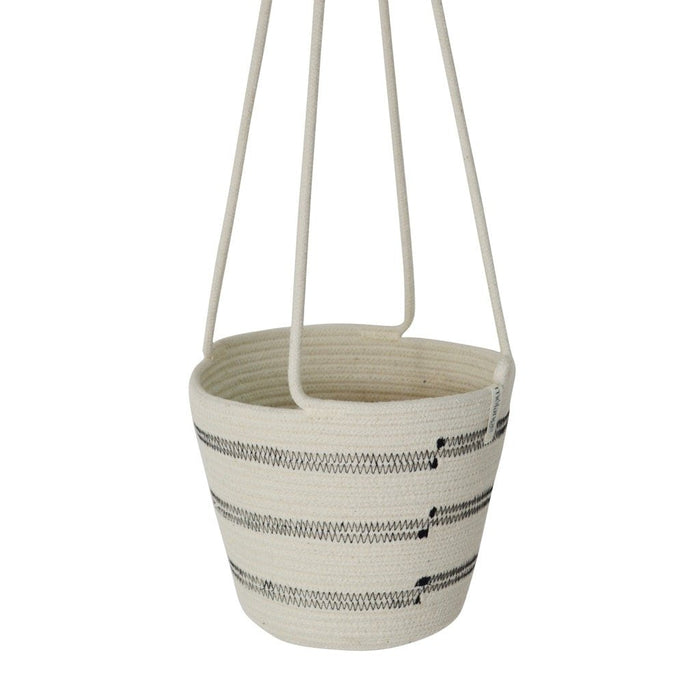 Hanging Planter - Stitched Striped - 2
