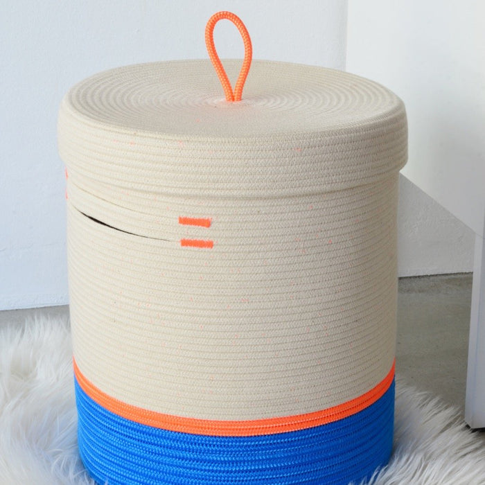 Lidded Cylinder Basket - 8