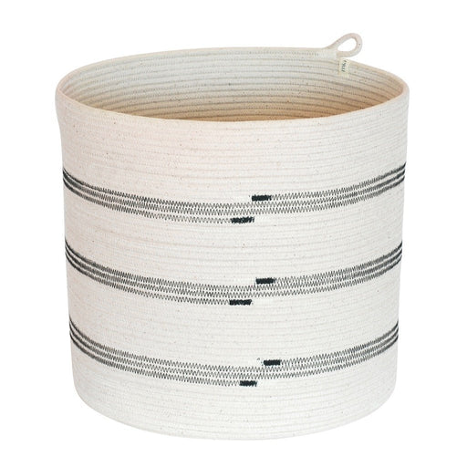 Cylinder Basket - Stitched Striped - 2