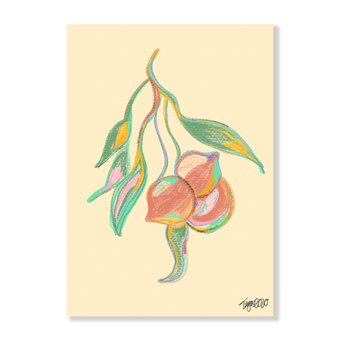 Pastel Peaches Art Print - KNUS