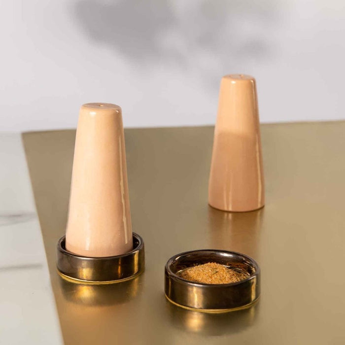 Solar Salt & Pepper Shakers With Pinch Bowls - KNUS