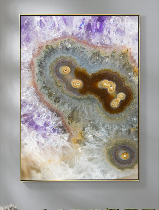 Purple Nucleas Agate Art Print