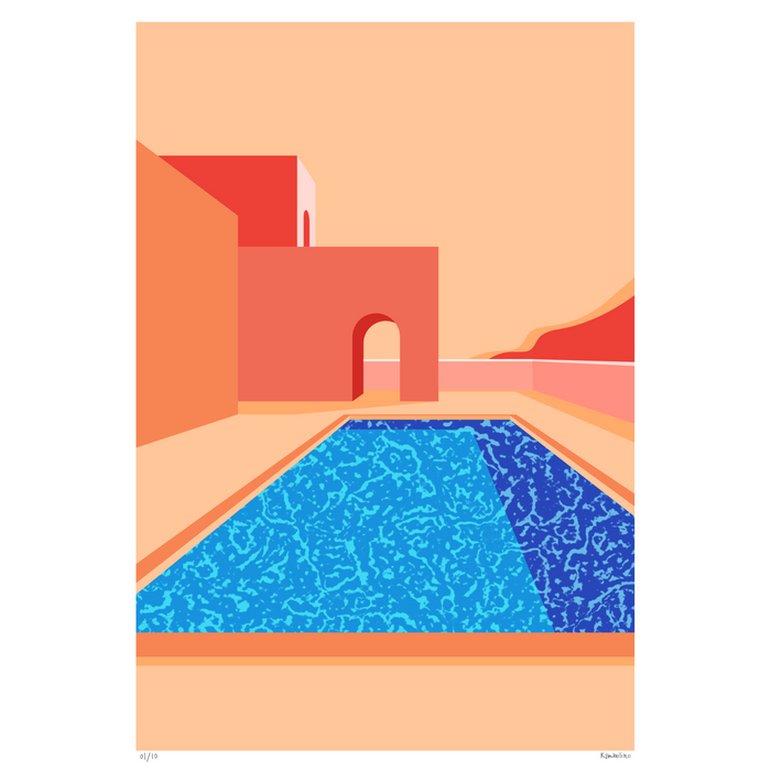 Summer Pool 1 Art Print - KNUS