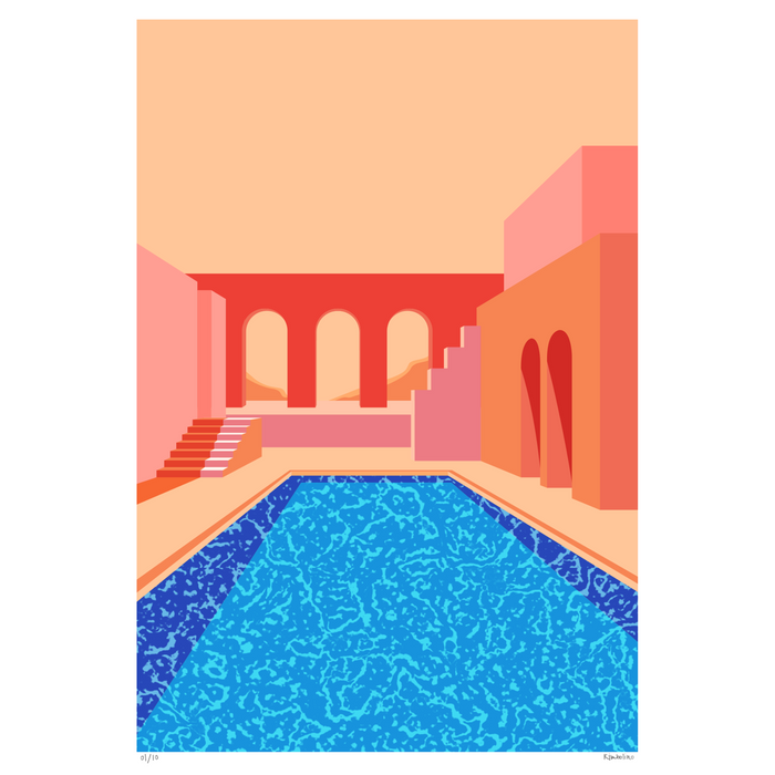 Summer Pool 2 Art Print - KNUS