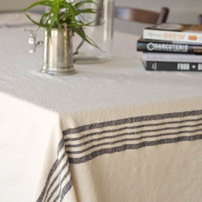 French Country Table Cloth Charcoal - 3
