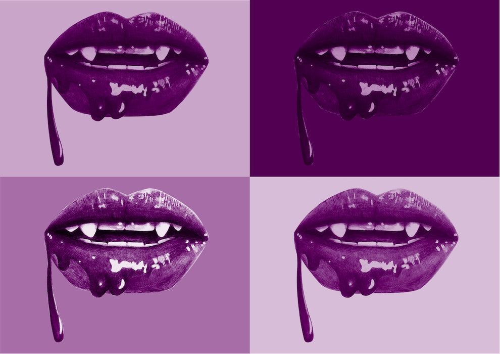 Vamp Lips Purple Art Print - KNUS