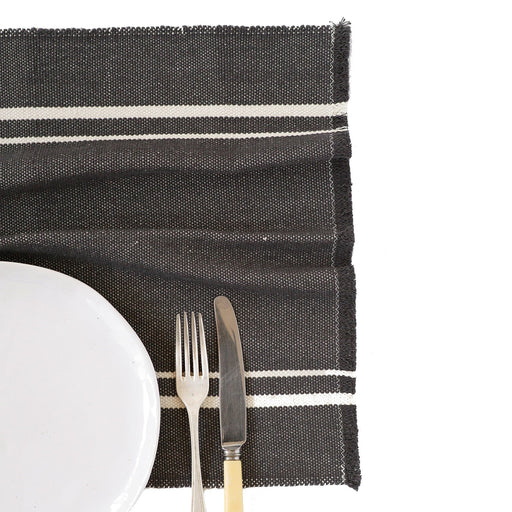African Contemporary Placemat Charcoal - 1