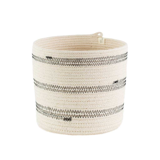 Cylinder Basket - Stitched Striped - 1