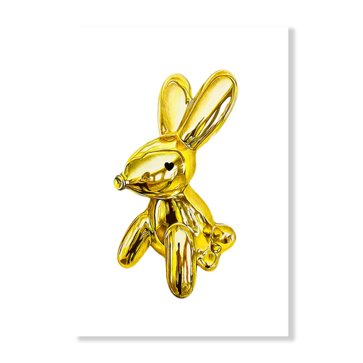 Gold Bunny Art Print - KNUS