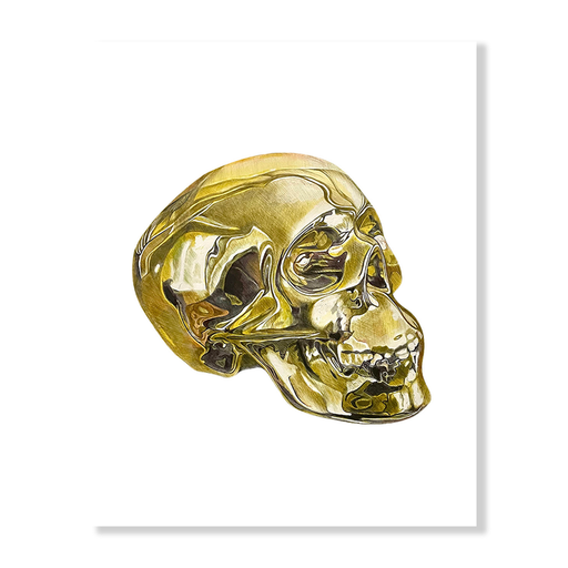 Gold Skull Art Print - KNUS