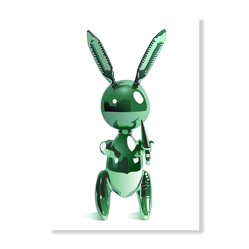 Green Rabbit Art Print - KNUS