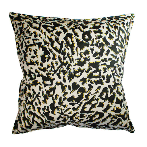 Zhi Zulu Leopard Ebony & Ivory Velvet Scatter Cushion - KNUS