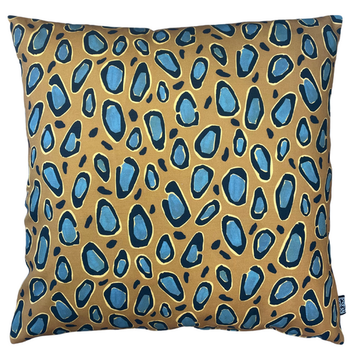 Leopard Spot Blue Outdoor Scatter Cover - 1
