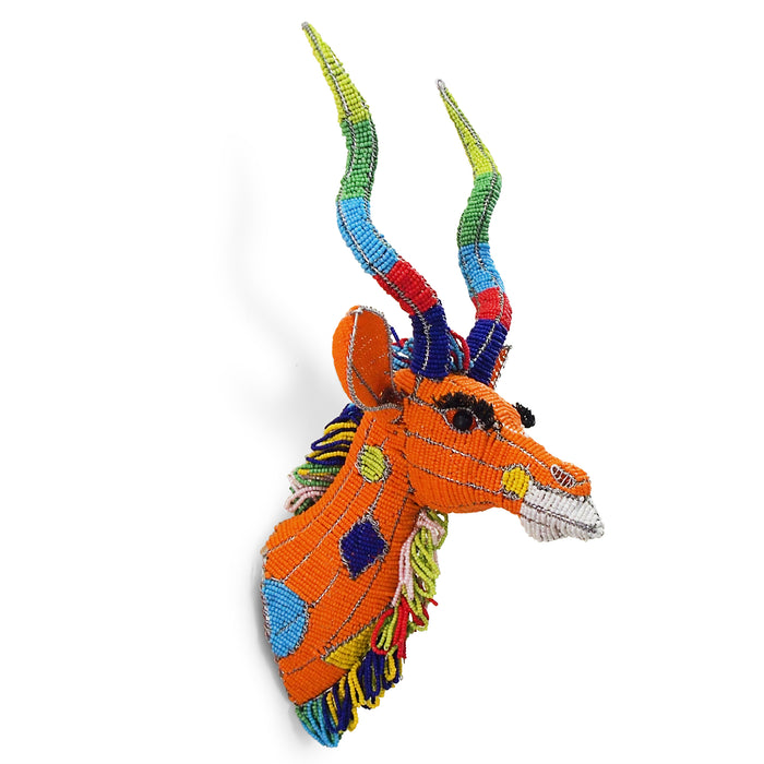 Mini Colourful Beaded Kudu Head - KNUS
