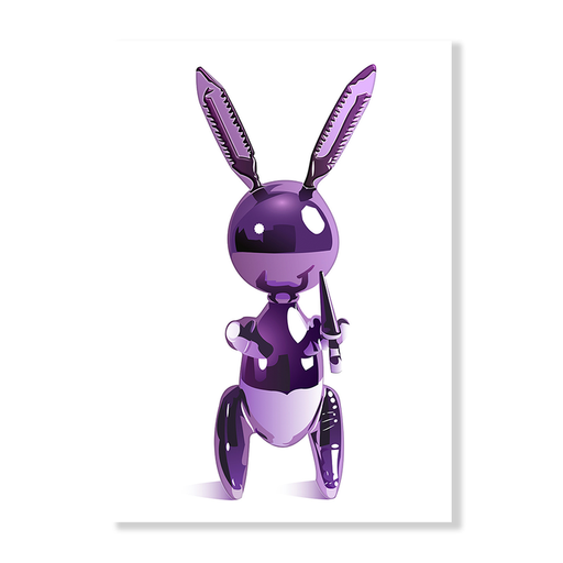 Purple Rabbit Art Print - KNUS