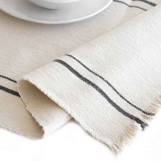 French Country Table Runner Charcoal - 1