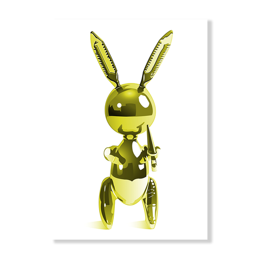 Yellow Rabbit Art Print - KNUS